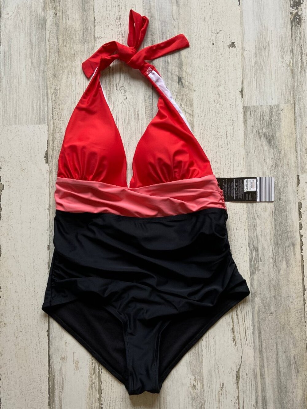 NWT Serra Women's Size Large One Piece Swimsuit Tummy Toning Mesh